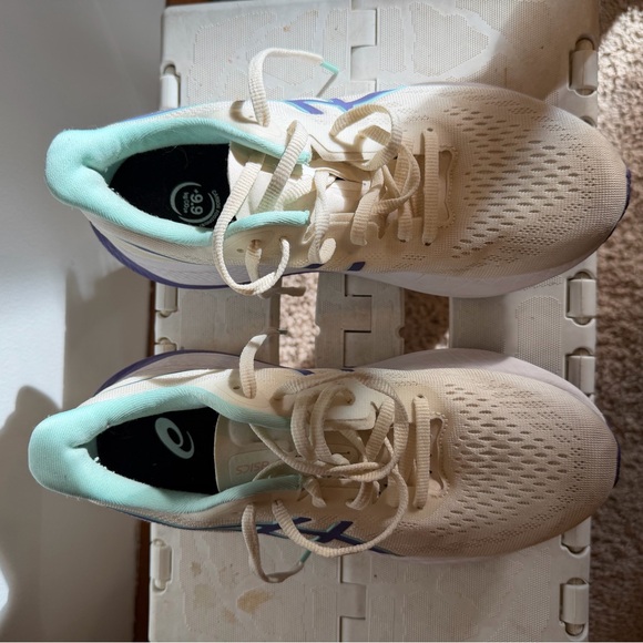 ASICS Women's Athletic Shoes - Cream and Purple - Picture 4 of 7